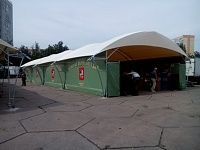 На ярмарке выходного дня на площади Юности установлены новые шатры