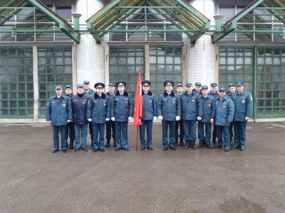 В пожарной части района Крюково прошла акция «Знамя Победы»