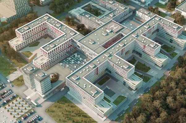 Собянин: Завершено строительство первой очереди новой больницы в Коммунарке