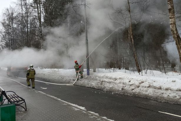 В Зеленограде прошла тренировка сводного отряда по тушению природных пожаров