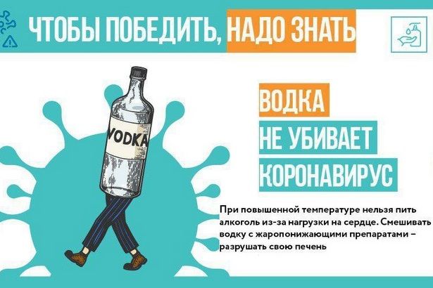 Употребление алкоголя при короновирусе не поможет остановить заболевание