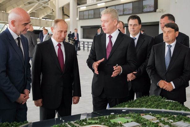 Путин и Собянин осмотрели обновленный Олимпийский комплекс «Лужники»