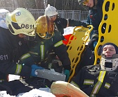 Пожарно-спасательная часть №61 показала отличное владение навыками спасения пострадавших в ДТП